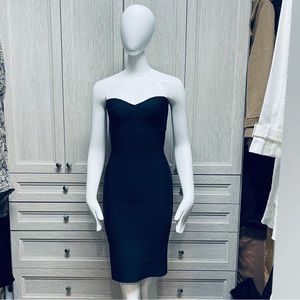 HERVE LEGER NWT STRAPLESS NAVY DRESS